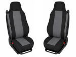 Set Huse Scaun Auto Flexzon Lux Pentru Camion DAF CF, LF, XF 95, XF 105, Gri