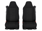 Set Huse Scaune Camion Pentru MAN TGA, TGL, TGX, TGS, Textil, Negru, 2 Piese