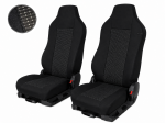 Set Huse Scaune Camion Pentru MAN TGA, TGL, TGX, TGS, Textil, Negru, 2 Piese
