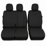 2+1 Set Huse Scaune Pentru Peugeot Expert, Piele Ecologica, Negru, 7 Piese