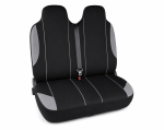 Set 2+1 Huse Scaune Fata Flexzon Auto Universale VAN Textil Negru/Gri