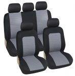 Set Complet Huse Scaune Auto Flexzon Universale , Negru/Gri , Textil