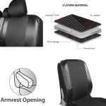 Set 2+1 Huse Scaune Fata Auto Van Bus Textil Si Piele Ecologica Negru Lux Pentru Transit, Sprinter, Movano, Master, Crafter, Transporter, LT, Boxer, Jumper