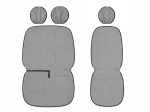 Set 2+1Huse Scaune Auto Fata Flexzon, Universale, Тextile Мoi, Gri