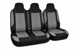 Set 2+1 Huse Scaune Auto VAN Textil Gri/Negru
