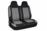 Set 2+1 Huse Scaune Auto VAN Textil Gri/Negru