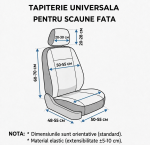 Set huse Scaune  Auto Universale  Fata Flexzon 1+1, Negru