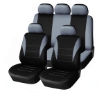 Set huse Scaun Auto Universale Flexzon, Negru/ Gri, 9 buc