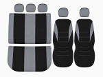 Set huse Scaun Auto Universale Flexzon, Negru/ Gri, 9 buc