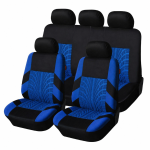 Set huse Scaune Auto Universal Flexzon, Negru/ Albastru, 9 buc