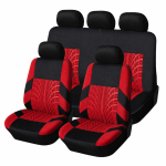 Set huse Scaune Auto Universale Flexzon, Negru/ Rosu, 9 buc