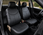 Huse scaun auto universale din piele eco fata Flexzon, negru, 1+1