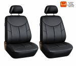 Huse scaun auto universale din piele eco fata Flexzon, negru, 1+1