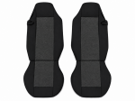 Set Huse Scaune Camion Pentru Mercedes Axor, Atego, Actros, Textil, Negru-Gri, 2 Piese