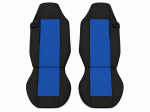 Set Huse Scaune Camion Pentru Mercedes Axor, Atego, Actros, Textil, Negru-Albastru, 2 Piese