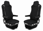 Set Huse Scaune Camion Premium Pentru Mercedes Axor, Atego, Actros, Textil, Negru, 2 Piese