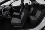 Set Complet Huse Scaune Auto Pentru Dacia Logan I 2004-2012, Dacia Logan II 2012+, Textil, Negru-Gri, 9 Piese