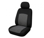 Set Complet Huse Scaune Auto Pentru Dacia Logan I 2004-2012, Dacia Logan II 2012+, Textil, Negru-Gri, 9 Piese