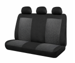 Set Complet Huse Scaune Auto Pentru Dacia Logan I 2004-2012, Dacia Logan II 2012+, Textil, Negru-Gri, 9 Piese