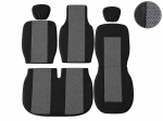 Set 2+1 Huse Scaune Renault Master 2009-2016, Sofer + Bancheta Dubla Pasager, Gri-Negru