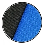 Set Huse Scaune Auto Universale, Pentru Scaune Fata si Spate, Bancheta Divizibila cu Fermoare, Textil, Albastru-Negru, 9 Piese