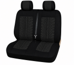 2+1 Set Huse Scaune Pentru Duba si Autoutilitara, Universale, Textil, Negru, 5 Piese