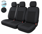 2+1 Set Huse Scaune Pentru Duba si Autoutilitara, Universale, Material Rezistent la Apa, Negru, 5 Piese