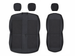2+1 Set Huse Scaune Pentru Duba si Autoutilitara, Universale, Material Rezistent la Apa, Negru, 5 Piese