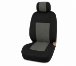 2+1 Set Huse Scaune Pentru Duba si Autoutilitara, Universale, Textil, Negru-Gri, 5 Piese