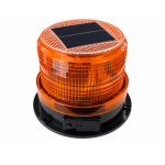 LED Girofar Stroboscopic Solar Portocaliu 18 LED, 4 Moduri, 12V, Acumulator, Prindere Magnetica