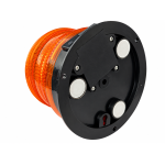 LED Girofar Stroboscopic Solar Portocaliu 18 LED, 4 Moduri, 12V, Acumulator, Prindere Magnetica