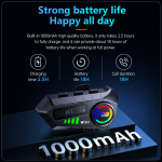Set 2 Intercomuri Moto pentru Casca Bluetooth 6.0, CVC + DSP, Display LED, IPX6, Baterie 1000 mAh