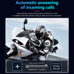 Set 2 Intercomuri Moto pentru Casca Bluetooth 6.0, CVC + DSP, Display LED, IPX6, Baterie 1000 mAh