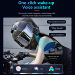 Set 2 Intercomuri Moto pentru Casca Bluetooth 6.0, CVC + DSP, Display LED, IPX6, Baterie 1000 mAh