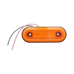 Lampa Laterala Gabarit LED Ovala 12-24V, Portocalie, 24 LED, Efect Neon, 115 x 44 mm