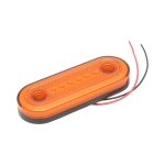 Lampa Laterala Gabarit LED Ovala 12-24V, Portocalie, 24 LED, Efect Neon, 115 x 44 mm