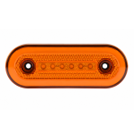 Lampa Laterala Gabarit LED Ovala 12-24V, Portocalie, 24 LED, Efect Neon, 115 x 44 mm