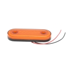 Lampa Laterala Gabarit LED Ovala 12-24V, Portocalie, 24 LED, Efect Neon, 115 x 44 mm