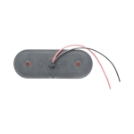 Lampa Laterala Gabarit LED Ovala 12-24V, Portocalie, 24 LED, Efect Neon, 115 x 44 mm