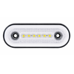 Lampa Laterala Gabarit LED Ovala 12-24V, Alba, 24 LED, Efect Neon, 115 x 44 mm
