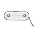 Lampa Laterala Gabarit LED Ovala 12-24V, Alba, 24 LED, Efect Neon, 115 x 44 mm
