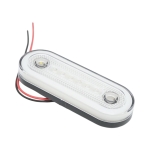 Lampa Laterala Gabarit LED Ovala 12-24V, Alba, 24 LED, Efect Neon, 115 x 44 mm