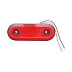 Lampa Laterala Gabarit LED Ovala 12-24V, Rosie, 24 LED, Efect Neon, 115 x 44 mm