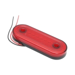 Lampa Laterala Gabarit LED Ovala 12-24V, Rosie, 24 LED, Efect Neon, 115 x 44 mm