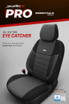Set Huse Scaune Auto  SelectedFit Pro Design by Otom textil cu piele ecologica – Neagra si gri, pentru scaune fata si spate