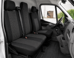 Set 2+1 Huse Scaune Renault Master 2009-2016, Sofer + Bancheta Dubla Pasager, Negru