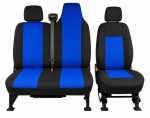 Set 2+1 Huse Scaune Renault Master 2009-2016, Sofer + Bancheta Dubla Pasager, Textil, Albastru-Negru