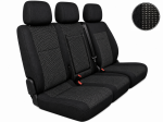 2+1 Huse Scaune Auto Fata pentru Peugeot Expert 2016+, Textil, Negru, 7 Piese