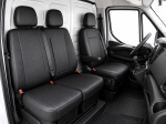 2+1 Huse Scaune Auto Fata pentru IVECO Daily 2015+, Piele Ecologica, Negru, 7 Piese