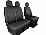2+1 Huse Scaune Auto Fata pentru IVECO Daily 2015+, Piele Ecologica, Negru, 7 Piese